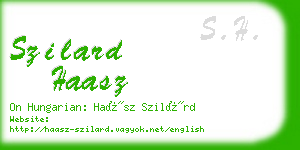 szilard haasz business card